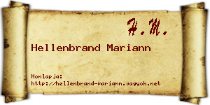 Hellenbrand Mariann névjegykártya