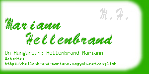 mariann hellenbrand business card